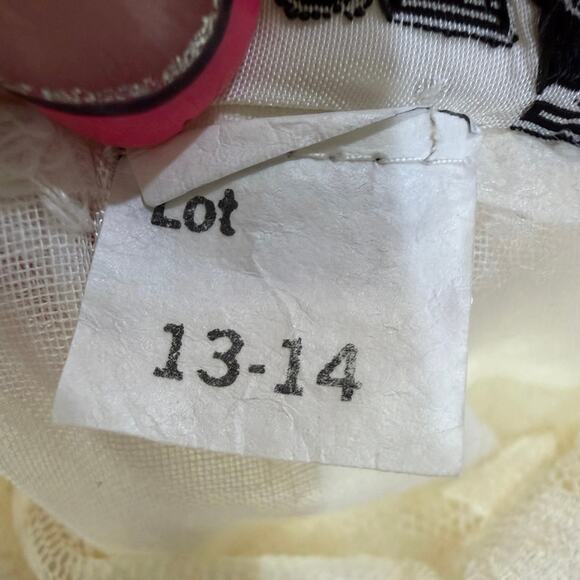 Vtg 80s Cream Lace Bridal Prairie Dress SZ 13-14 Victorian Romantic Cottagecore - Picture 11 of 16